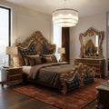 Luxury Royal Carved Wooden Bedroom Furniture Set