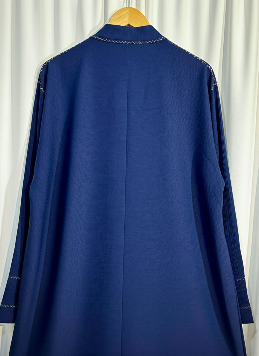 Embellished Open Front Abaya with Kimono Sleeves & Belt | Elegant Modest Women’s Fashion – Racdo Market