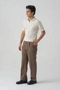 PREMIUM TEXTUERD POLO SHIRT| BEIGE