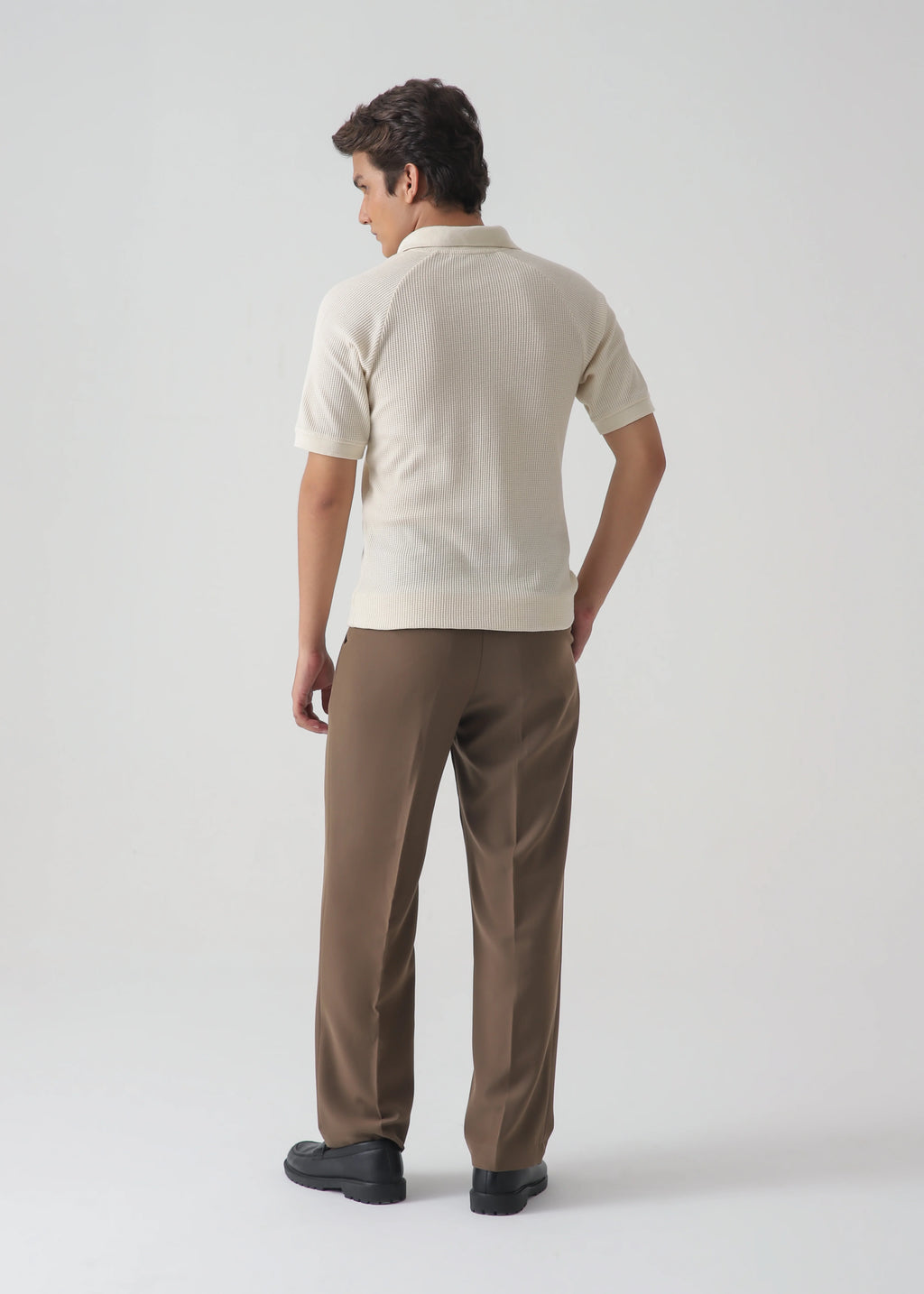 PREMIUM TEXTUERD POLO SHIRT| BEIGE
