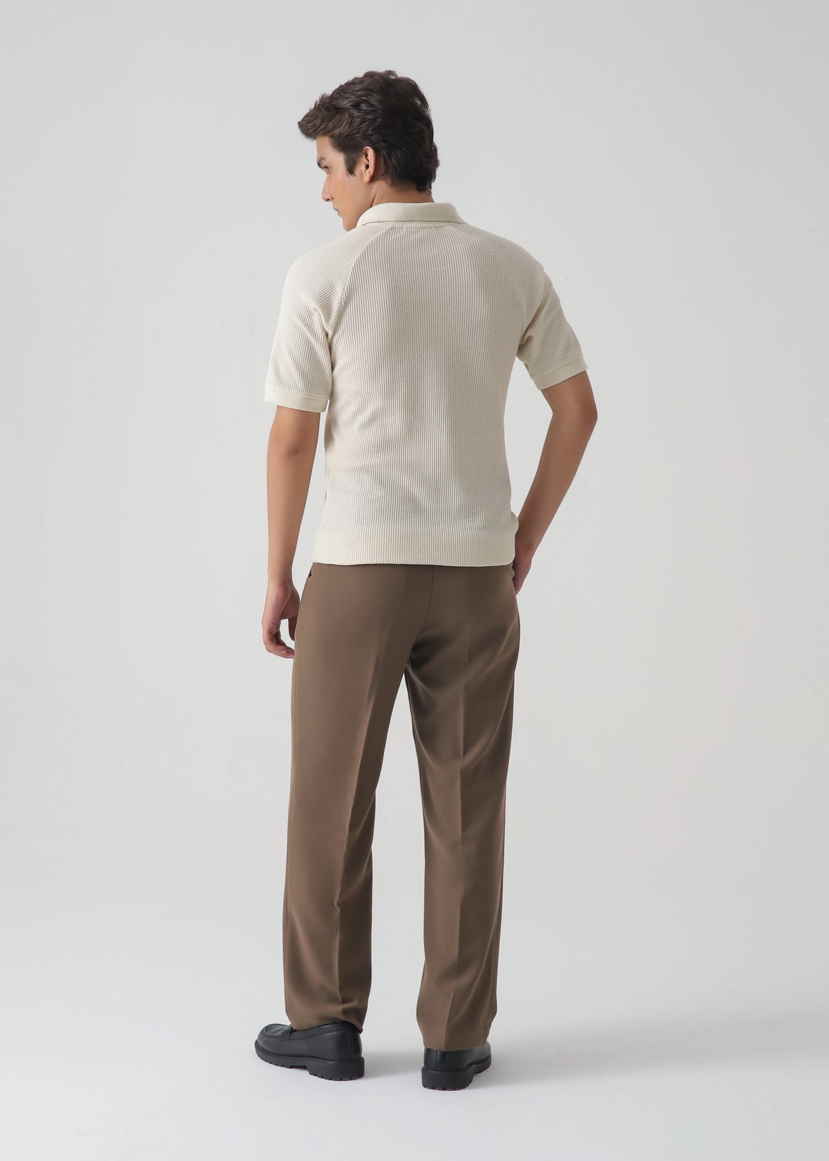 PREMIUM TEXTUERD POLO SHIRT| BEIGE