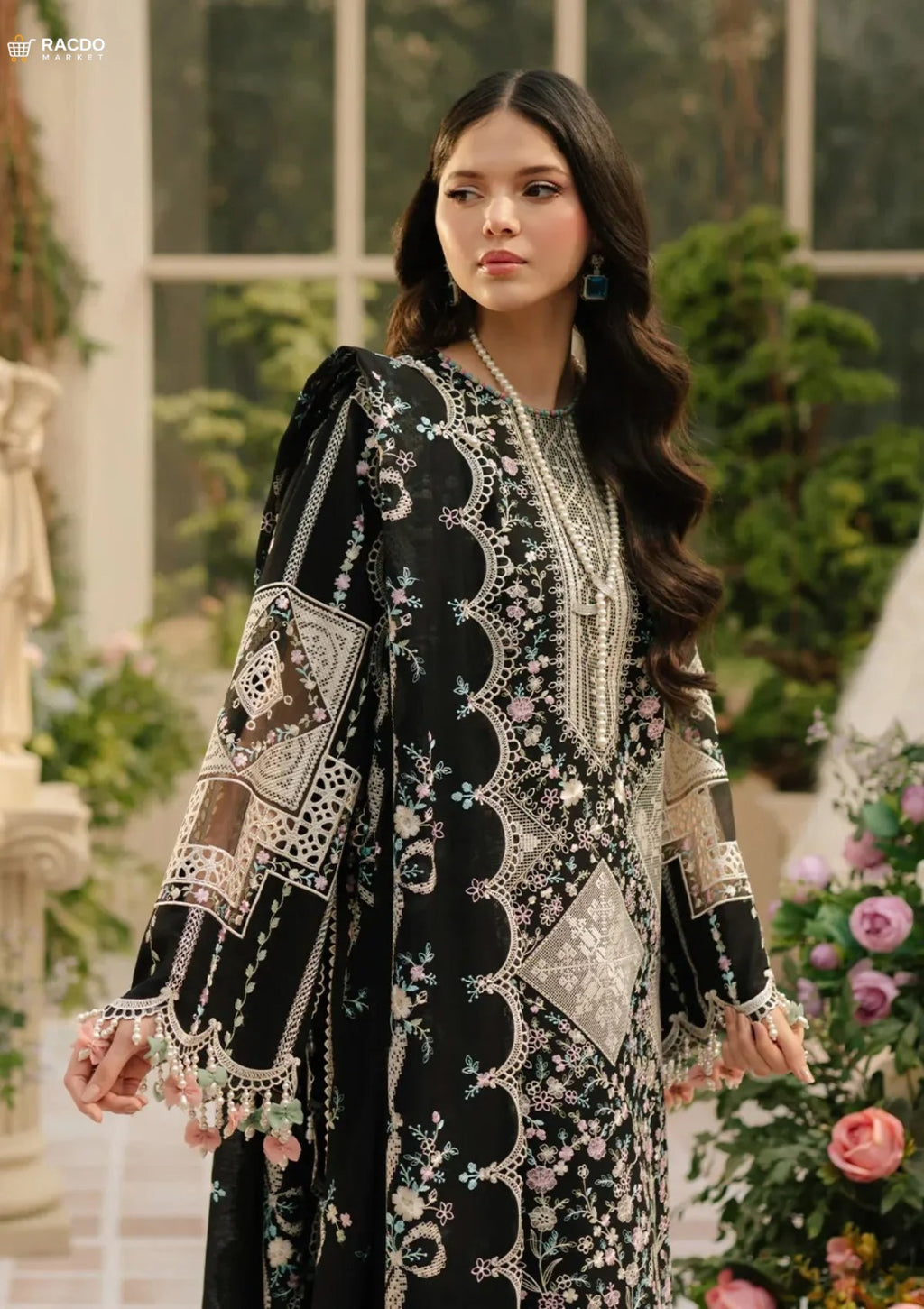 Buy Freesia Embroidered Lawn 3 Piece Unstitched Suit 703 Online in Pakistan