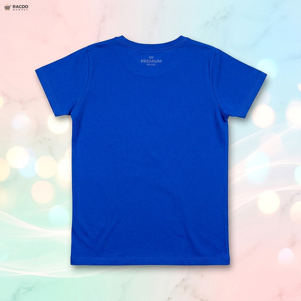 Racdo Kids Blue Car Graphic T-Shirt – Stylish & Comfortable Daily Wear