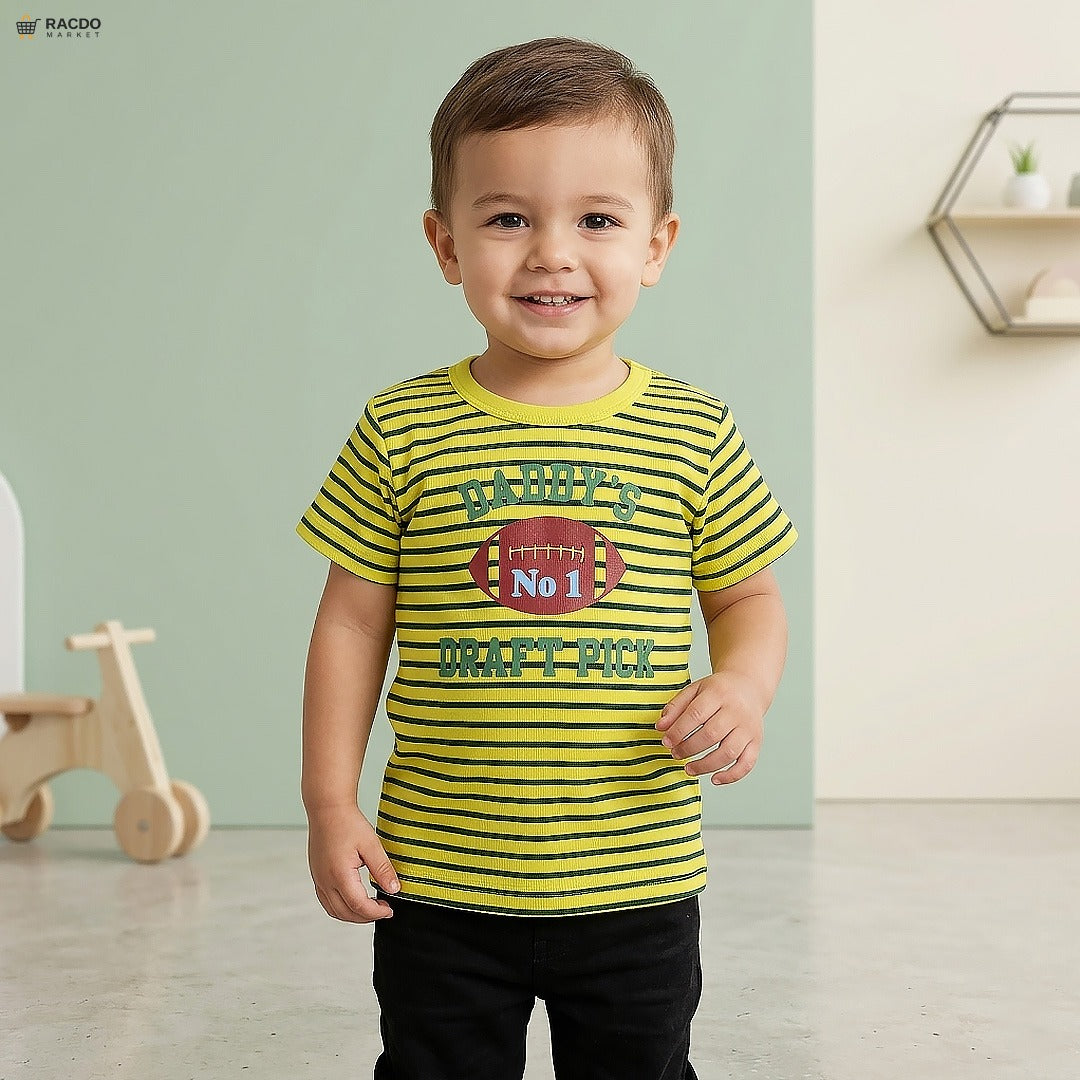 RACDO Daddy’s No.1 Draft Pick Kids Outfit – پریمیم غیر سلے ہوئے بچوں کا کپڑا | RACDO MARKET