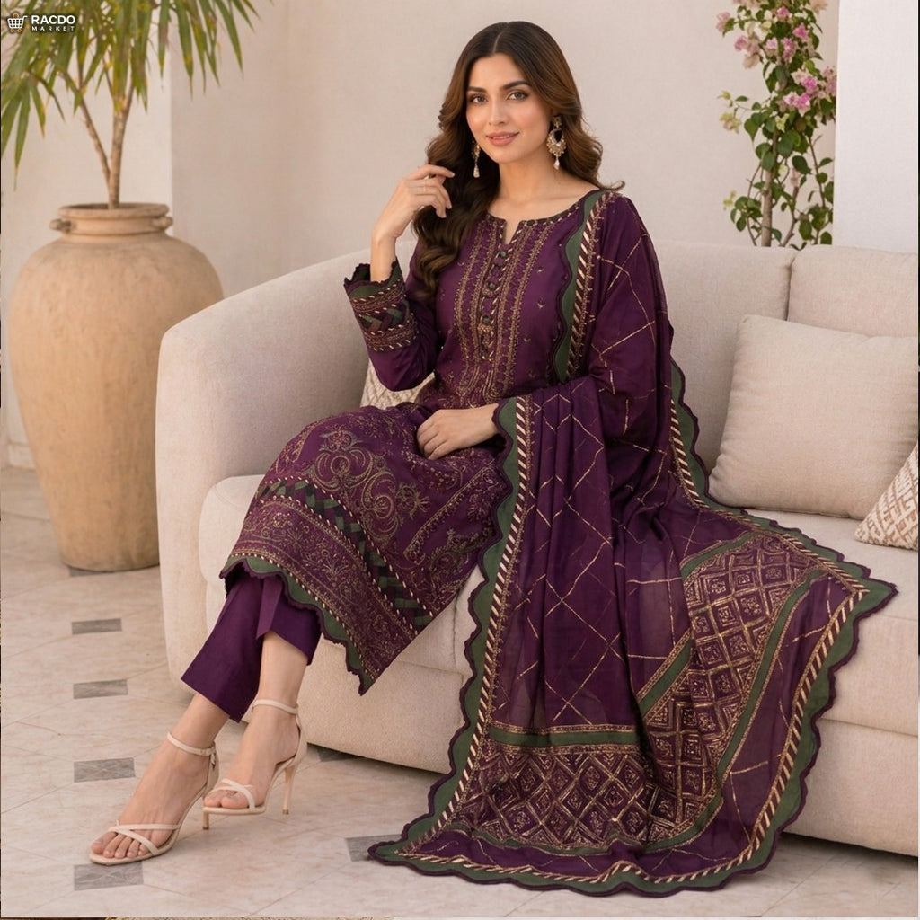 Elegant Purple Dress for Women – Stylish Party & Casual Wear